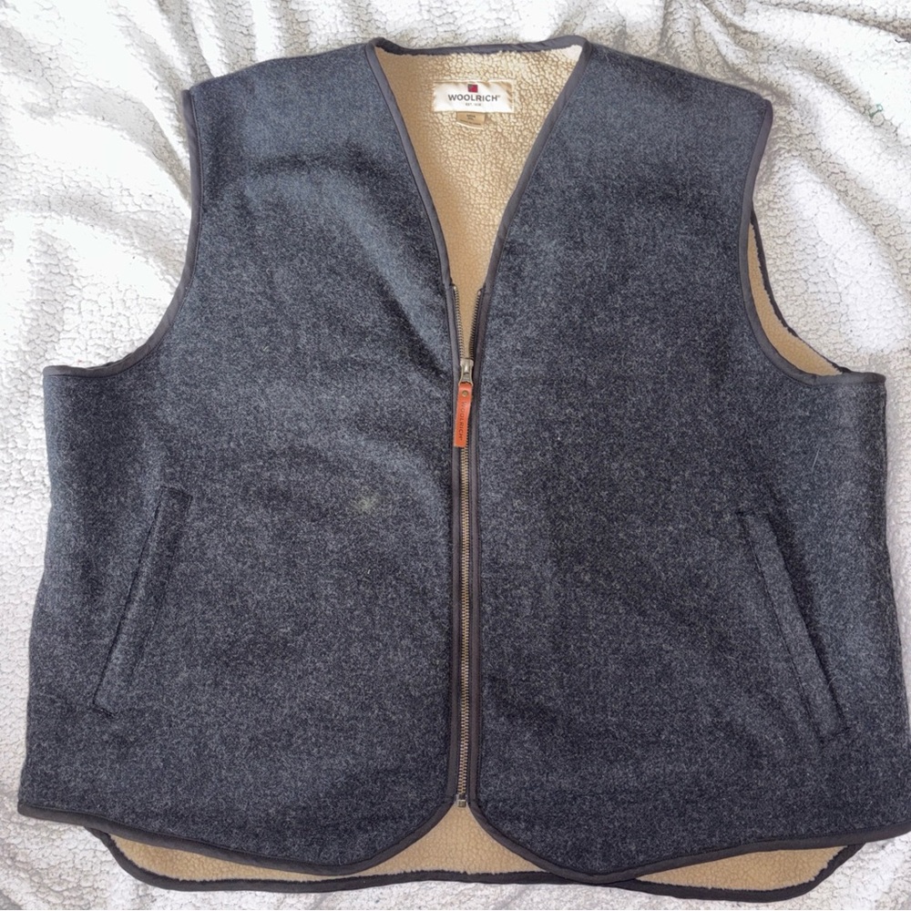 Woolrich Wool Blend Vest Gray